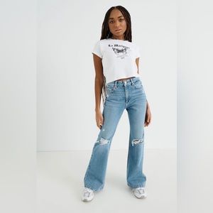 Garage flare light blue jeans